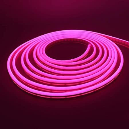 Rufous 5 Meter LED Neon Light Rope, Waterproof Outdoor Flexible Strip Light with Adapter for Diwali,Christmas,Home Decoration. (Pink)