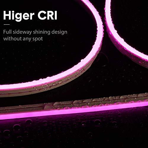 Rufous 5 Meter LED Neon Light Rope, Waterproof Outdoor Flexible Strip Light with Adapter for Diwali,Christmas,Home Decoration. (Pink)