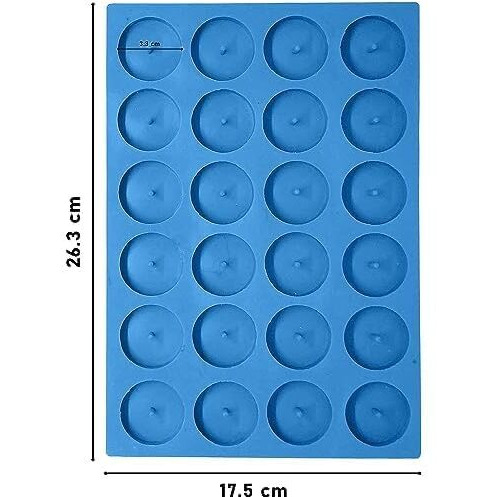 KARP 24 Cavity Tealight Candle Molds for Candles Making Cake Decoration, Easy to Demold-1 Qty Mix Color