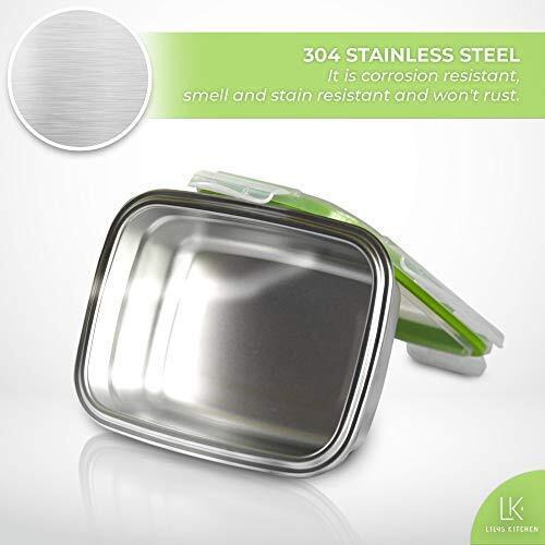 Femora Kitchen, Vegetable, Fruits, Sweets High Steel Rectangle Airtight Unbreakable Storage Container, Lunch Box with Airtight Lock Lid for Office, Storage, 550Ml