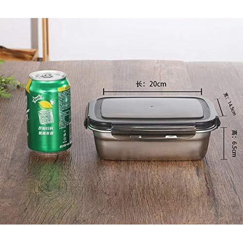 Femora Kitchen, Vegetable, Fruits, Sweets High Steel Rectangle Airtight Unbreakable Storage Container, Lunch Box with Airtight Lock Lid for Office, Storage, 550Ml