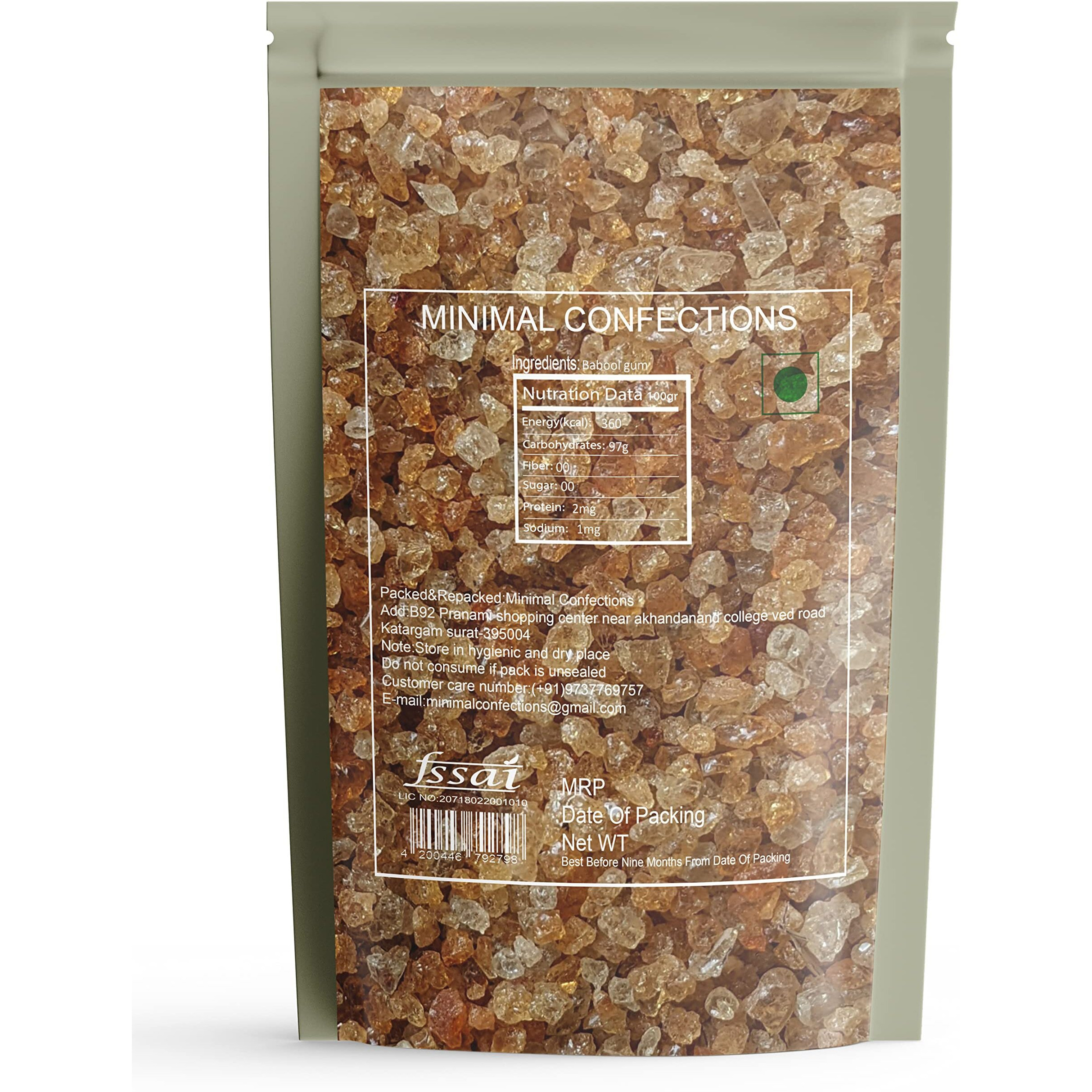 Minimal - Babool Gond For Ladoo - 200 Gm | Gond for Laddu Making & Sweets | Edible Gum | Kikar/Dink/Gum Arabic | 100% Authentic, Sourced from Forest,200g