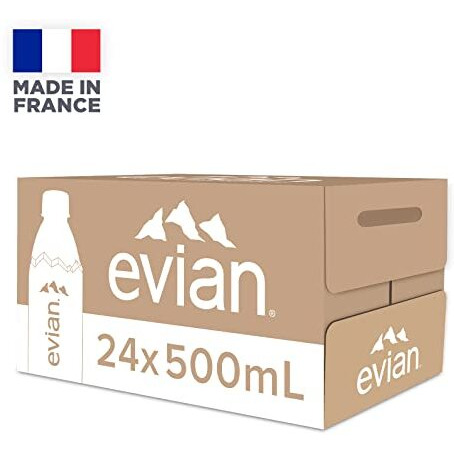 evian Natural Mineral Water, 500 ml X 24