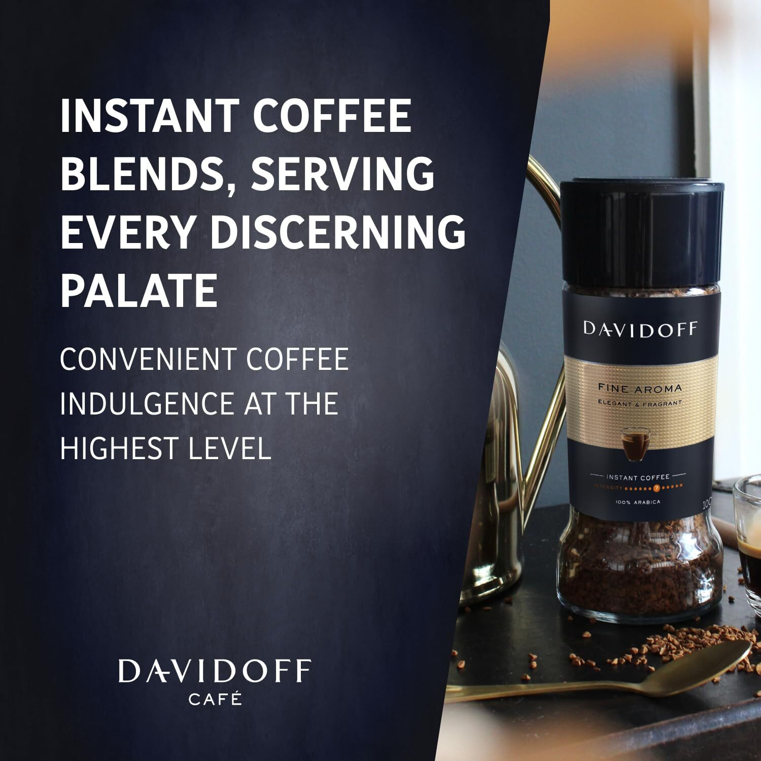 Davidoff Fine Aroma Instant Ground Coffee, 100 g Bottle