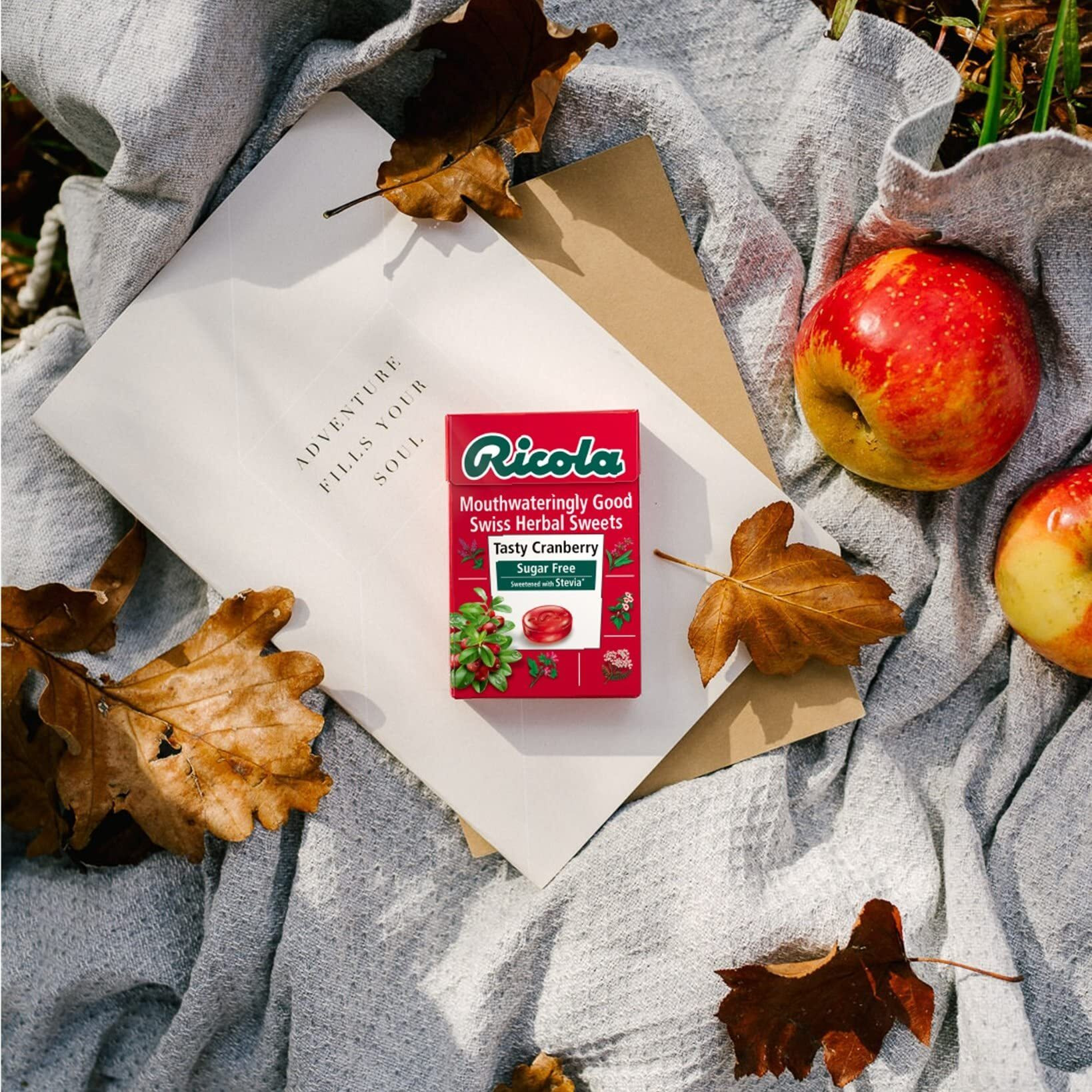 Ricola Tasty Cranberry Swiss Herb Lozenges Sugar Free Candy, 1.59 oz  45 g, 2 Pack