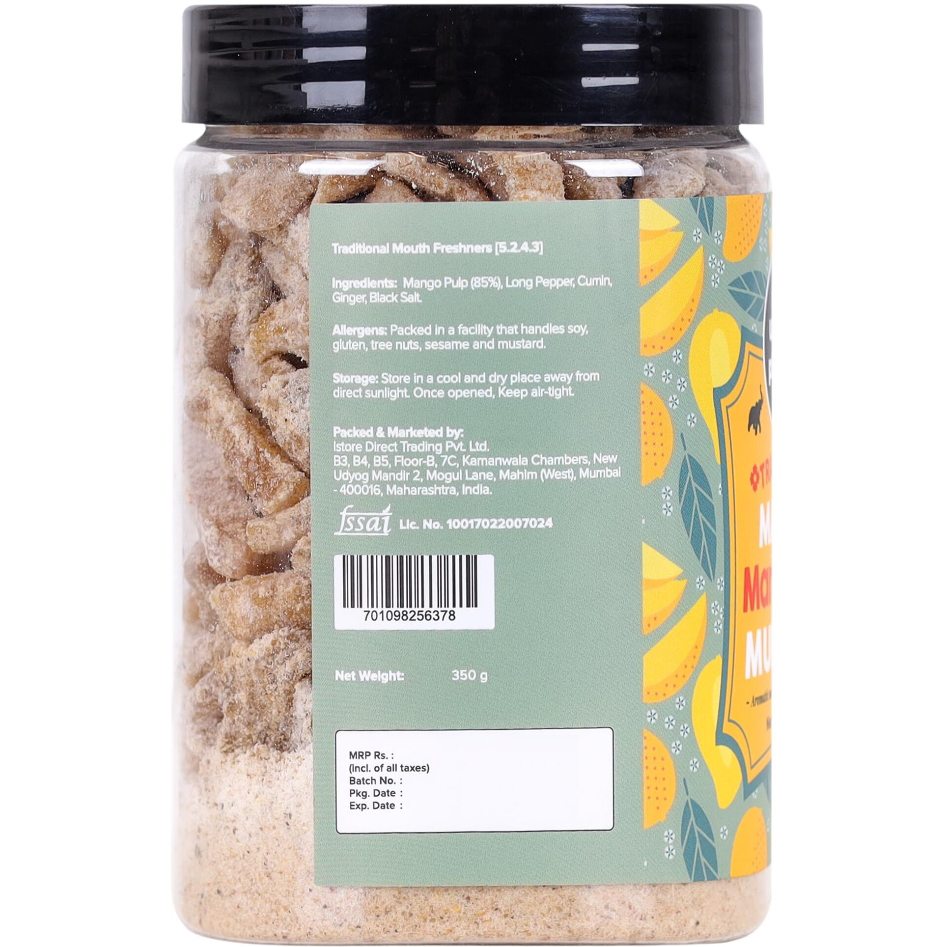 Urban Platter Digestive Masala Mango Slice Mukhwas, 350g / 12.3oz [Mouth Freshener, After-Meal Snack]