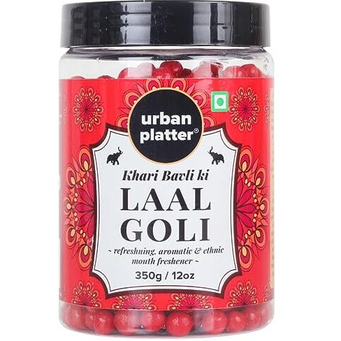 Urban Platter Khari Bavli ki Laal Goli Mukhwas, 350g / 12.34oz [ Mouth Freshener, Digestive, After-Meal Snack]