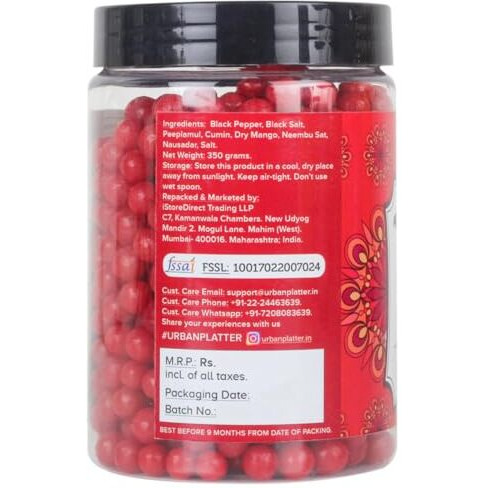 Urban Platter Khari Bavli ki Laal Goli Mukhwas, 350g / 12.34oz [ Mouth Freshener, Digestive, After-Meal Snack]