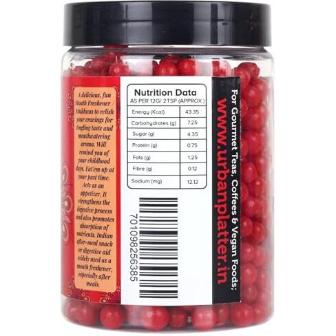 Urban Platter Khari Bavli ki Laal Goli Mukhwas, 350g / 12.34oz [ Mouth Freshener, Digestive, After-Meal Snack]
