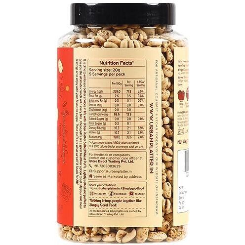 Urban Platter Salted Wheat Puff, 100g (Whole Grain, High in Protein, Lightly Salted, Oil Free, Kid Friendly)