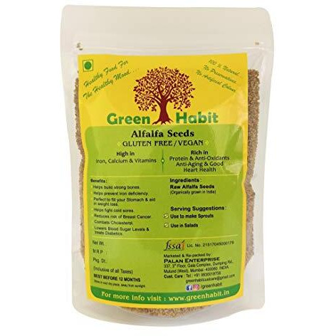 Green Habit Healthy & Nutritious Alfalfa Seeds (250 grams pack)