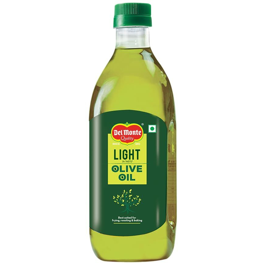 Del Monte Extra Light Olive Oil, Ideal for Everyday Indian Cooking & Deep Frying, 1L