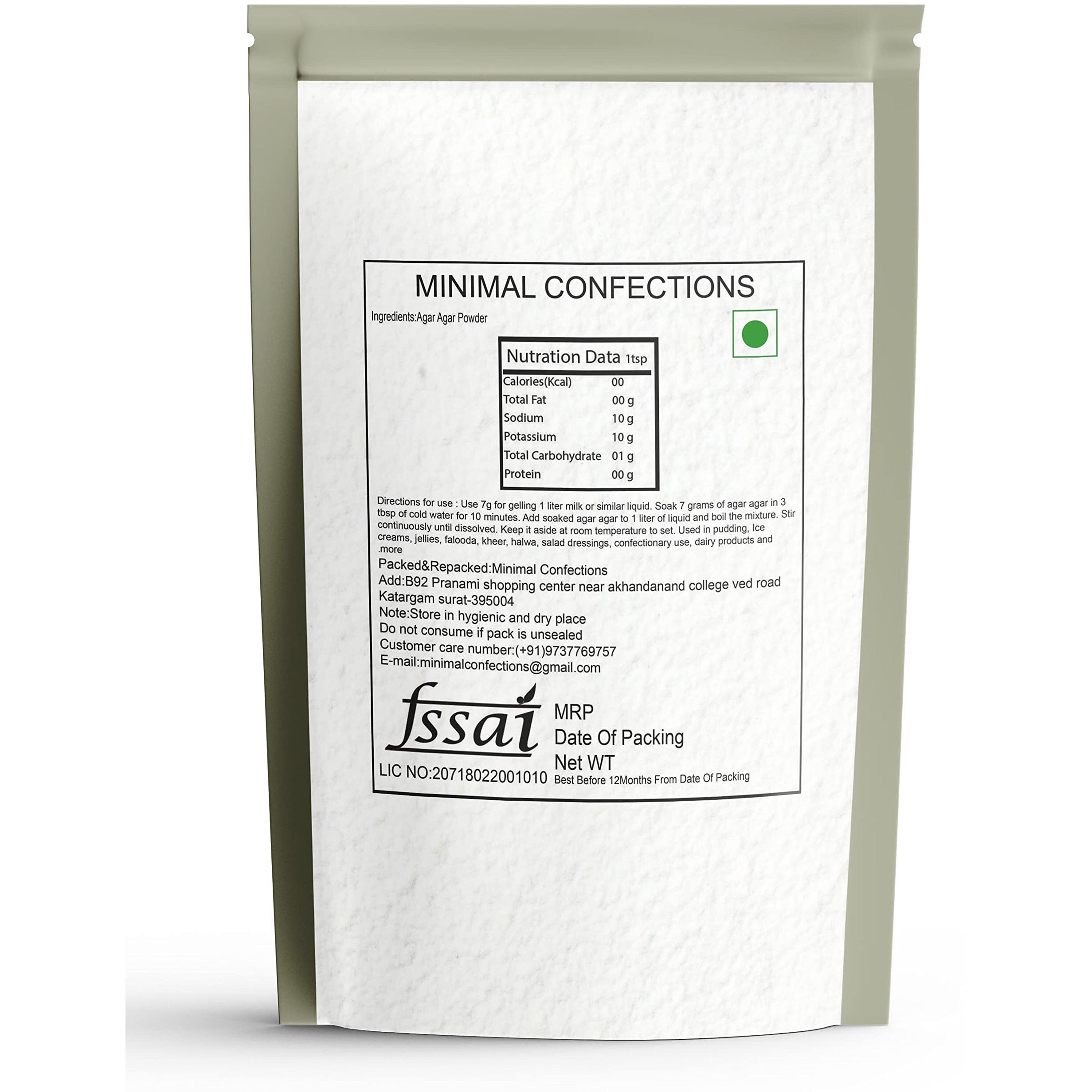 Minimal Agar Agar Powder (China Grass Powder) 500g
