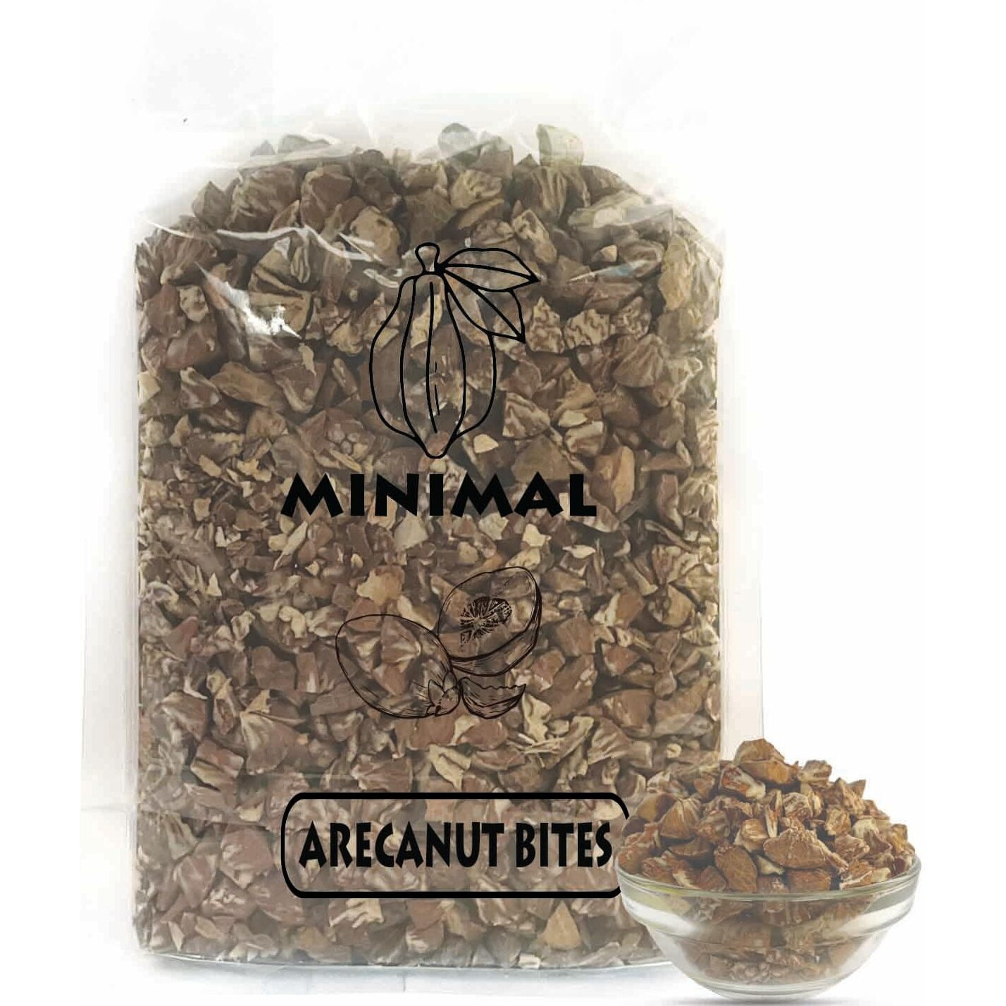 Minimal Arecanut Bite/Diamond Cutting Supari Tukda(Plain Supari Tukda),500g
