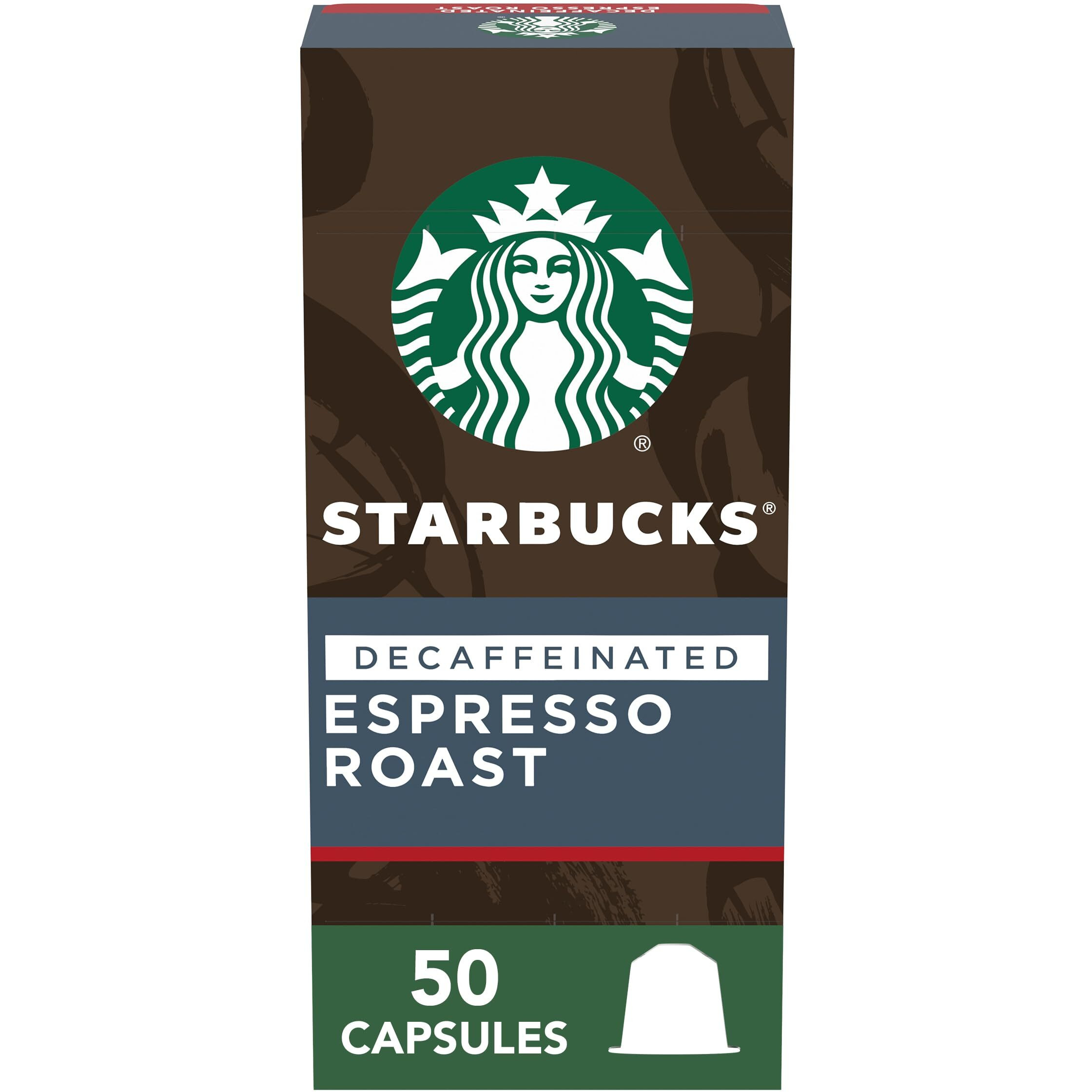 STARBUCKS Decaf Espresso Roast by Nespresso, 2.01 oz  57 g, 5 Pack