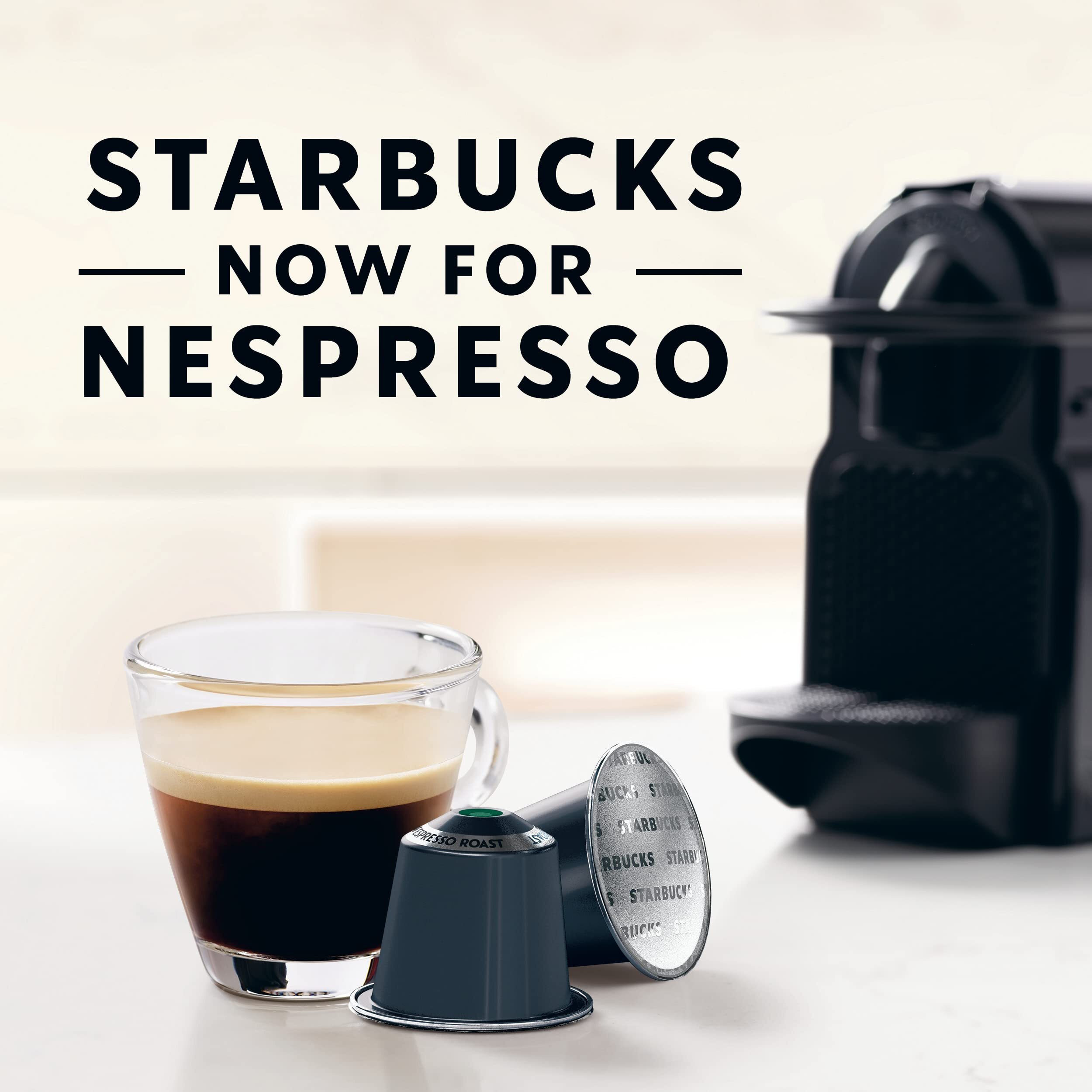 Starbucks By Nespresso, Espresso Dark Roast (50-Count Single Serve Capsules, Compatible With Nespresso Original Line System), Box - 0.62 Pounds