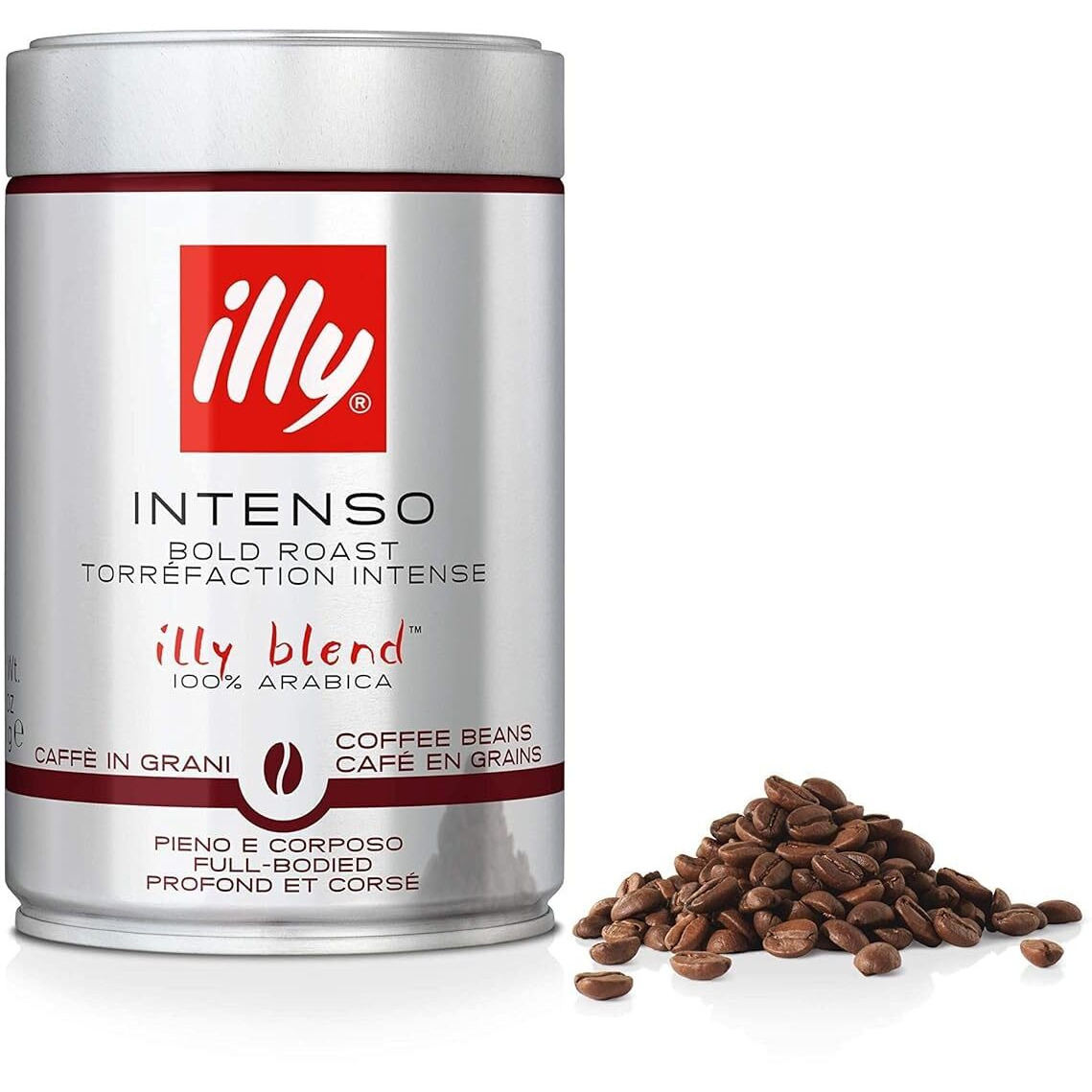 illy Intenso Bold Roast 100% Arabica Whole Coffee Beans, 8.8 oz / 250 g