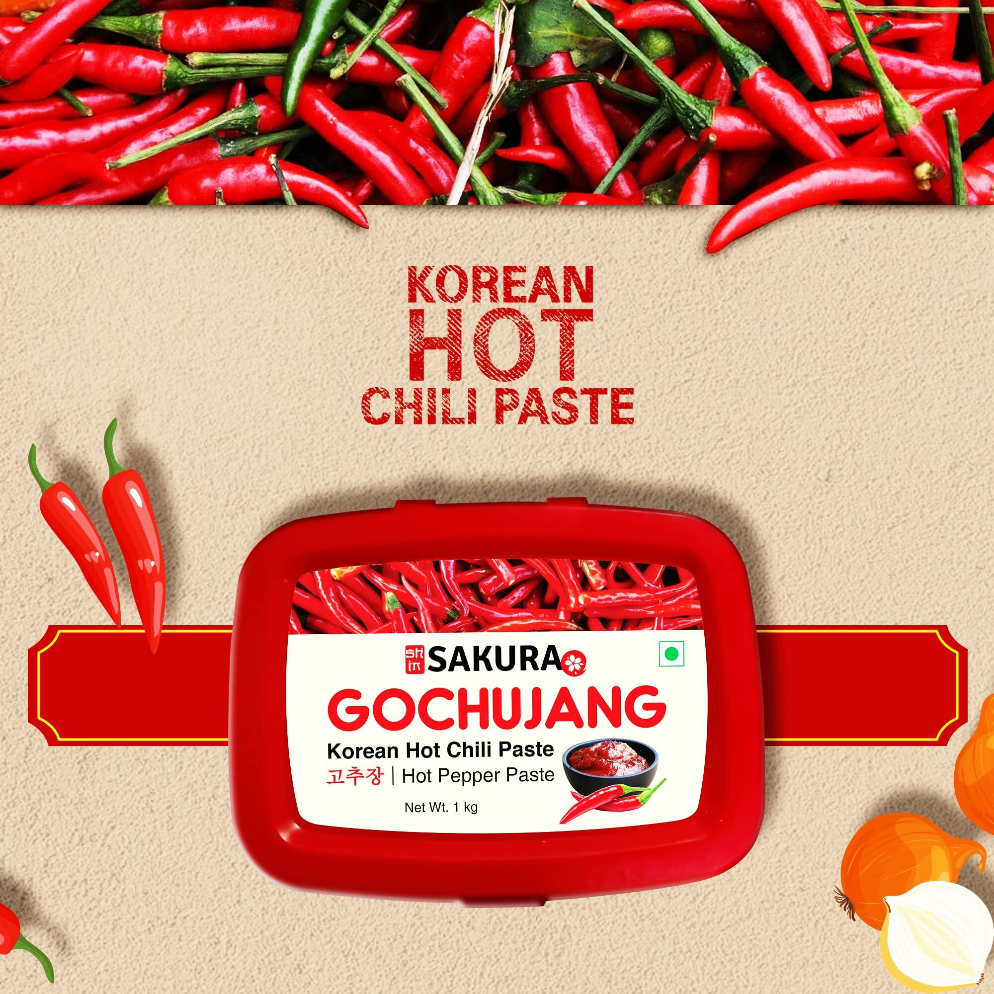 SHINSAKURA Gochujang Korean Hot Chili Paste 1 Kg