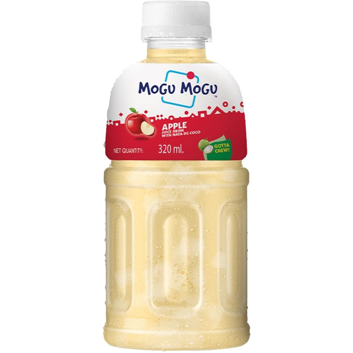 Mogu Mogu Apple Juice 25% with NATA De Coco (Pack of 6)