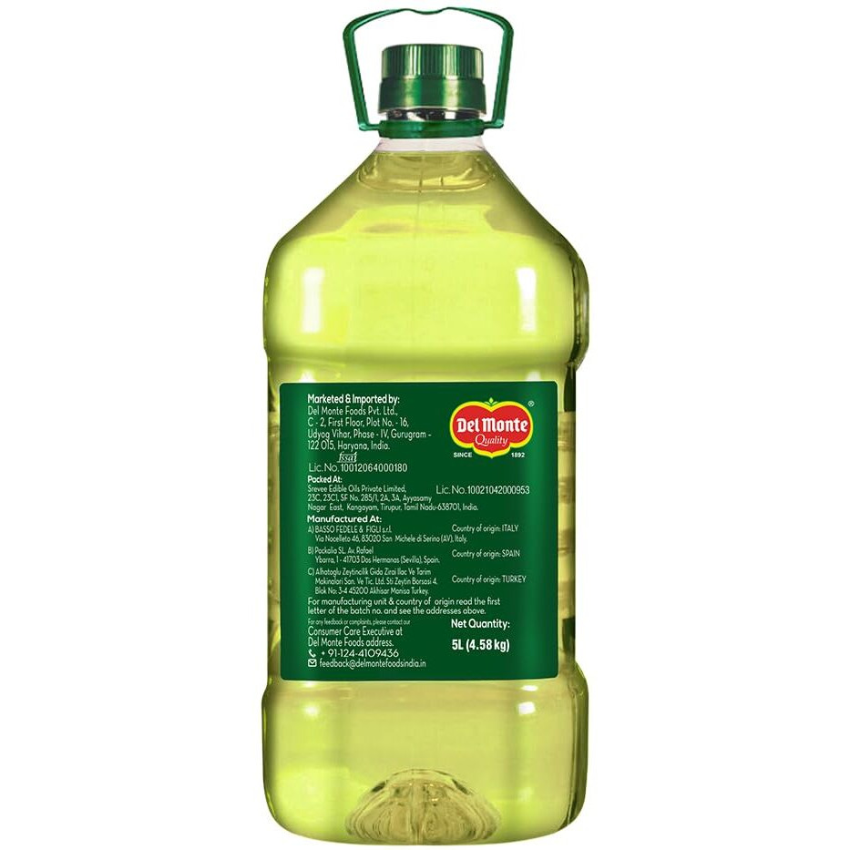 Del Monte Extra Light Olive Oil, 5l