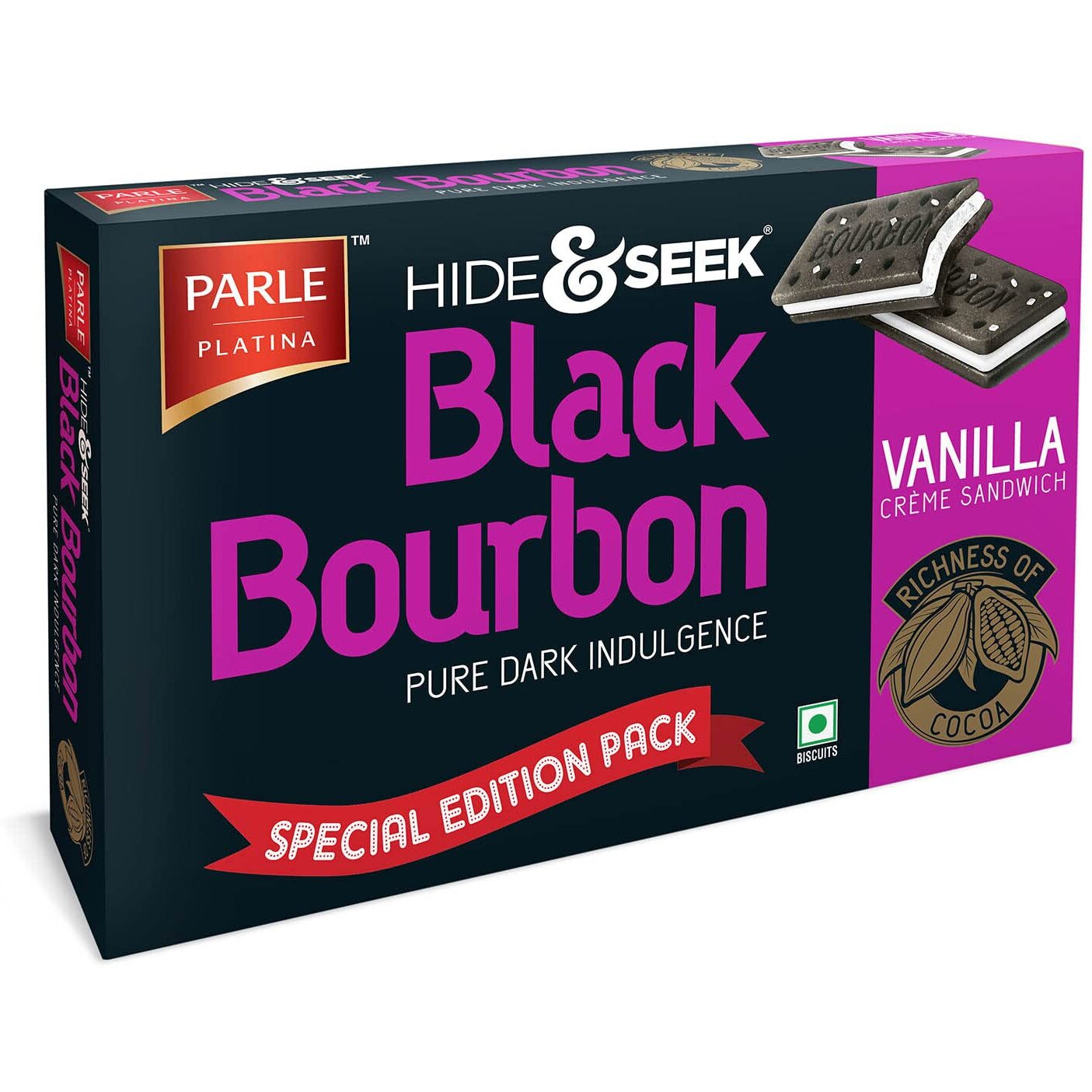 Parle Platina Hide & Seek Black Bourbon Vanilla 300g
