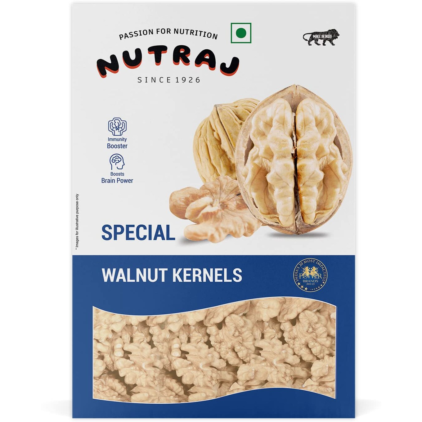 Nutraj Special Walnut Kernels 250g - Vacuum Pack Without Shell Walnut Kernels | Dry Fruits | Akhroth Giri | Unsalted | for Baking & Cooking|