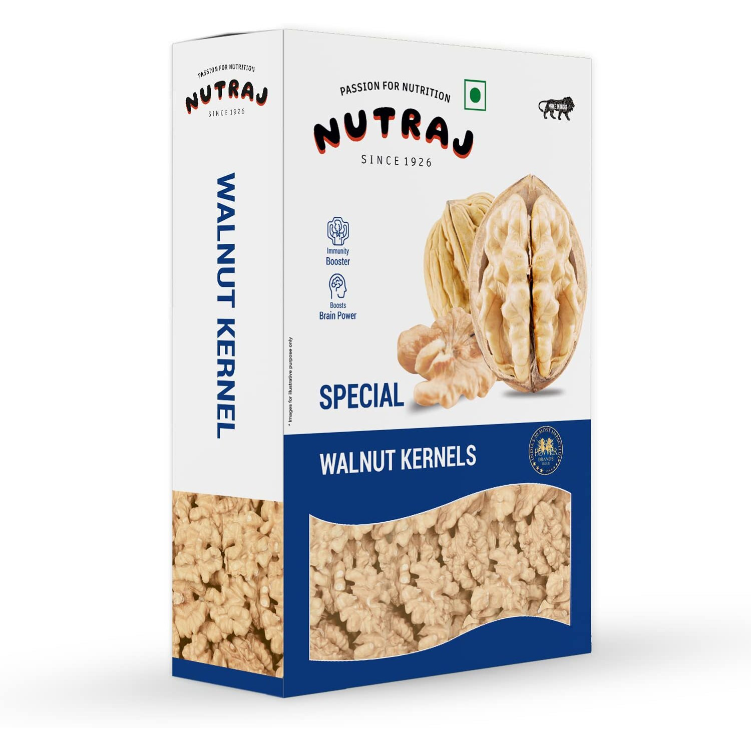 Nutraj Special Walnut Kernels 250g - Vacuum Pack Without Shell Walnut Kernels | Dry Fruits | Akhroth Giri | Unsalted | for Baking & Cooking|
