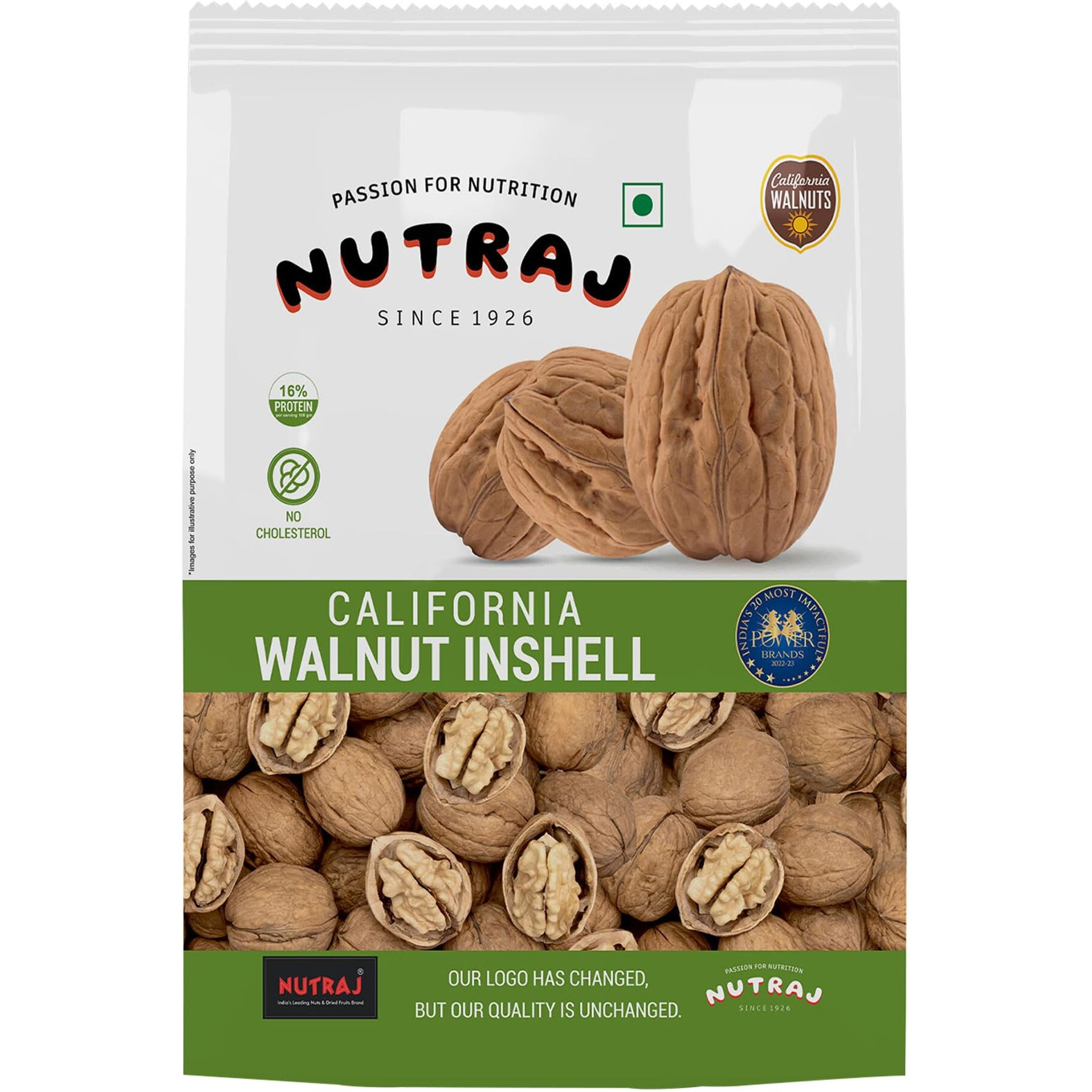 Nutraj California Walnut Inshell (Akhrot) 1kg Pouch | Dry Fruits & Nuts | Crunchy Walnuts