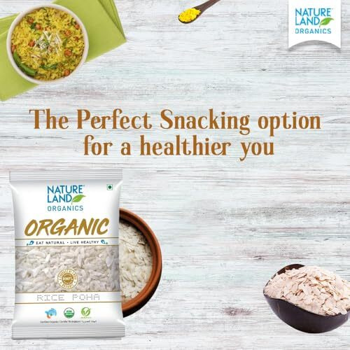 Natureland Organics Rice Poha 500 Gm - Organic Healthy Poha