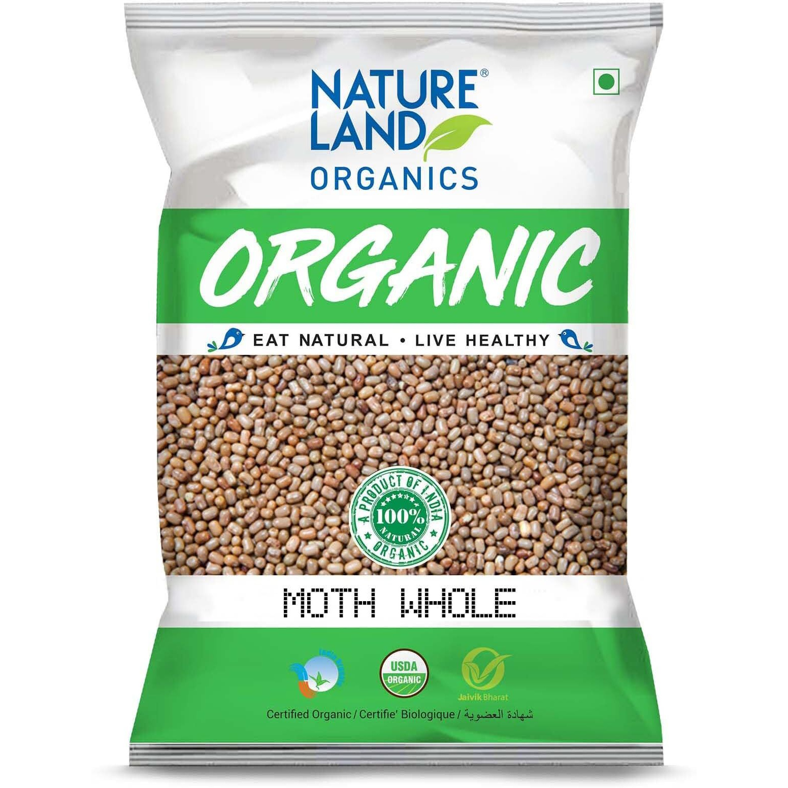 Natureland Organics Moth Whole 500 Gm