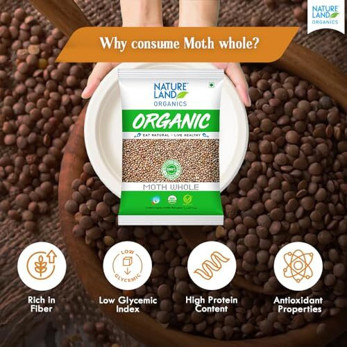 Natureland Organics Moth Whole 500 Gm