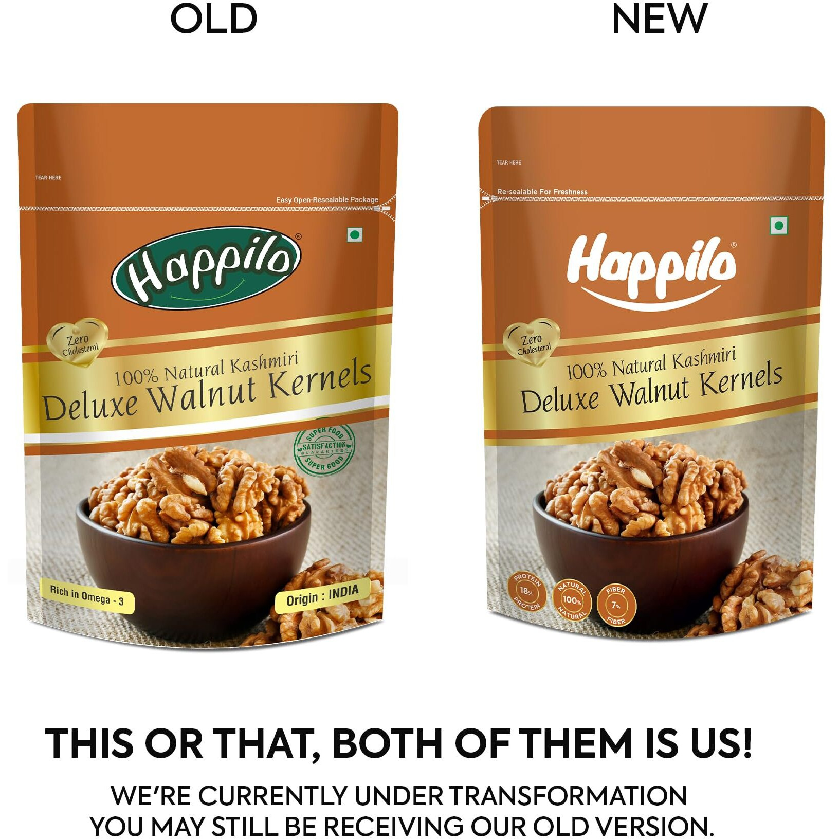 Happilo Premium 100% Natural Deluxe Kashmiri Walnut Kernels 400g | Fresh & Unsalted Akhrot Giri | Quick Dry Fruit for Snacking | Rich in Antioxidant & Iron