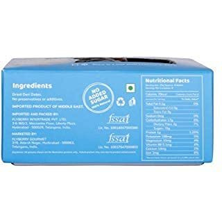 Flyberry Gourmet Deri Dates (Khajoor/Khajur) 400g | 100% Natural | Rich in Calcium, Iron and Potassium | Instant Energy