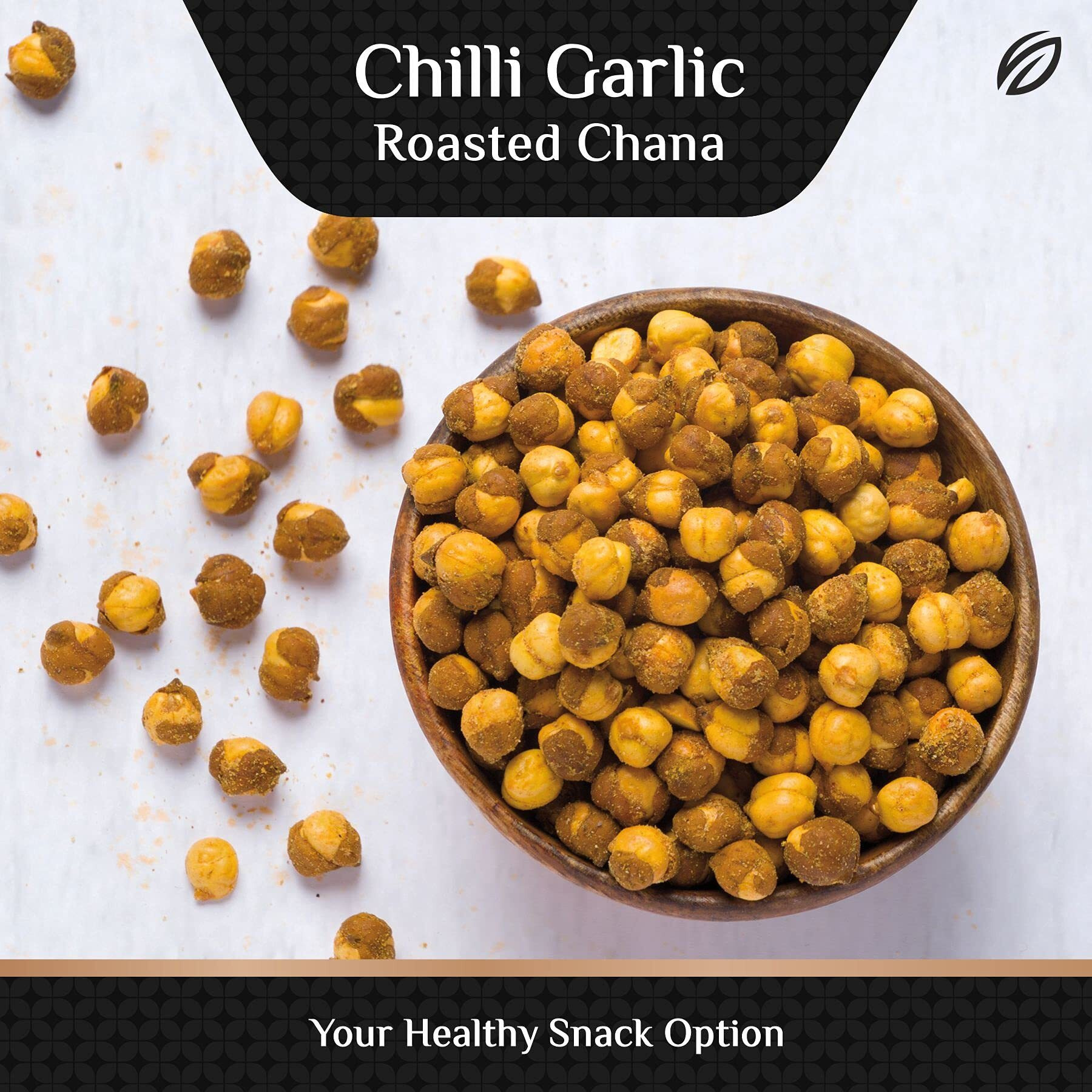 Shrego Chili Garlic Roasted Chana, Snack and Namkeen, Vacuum Packed (300 GM)