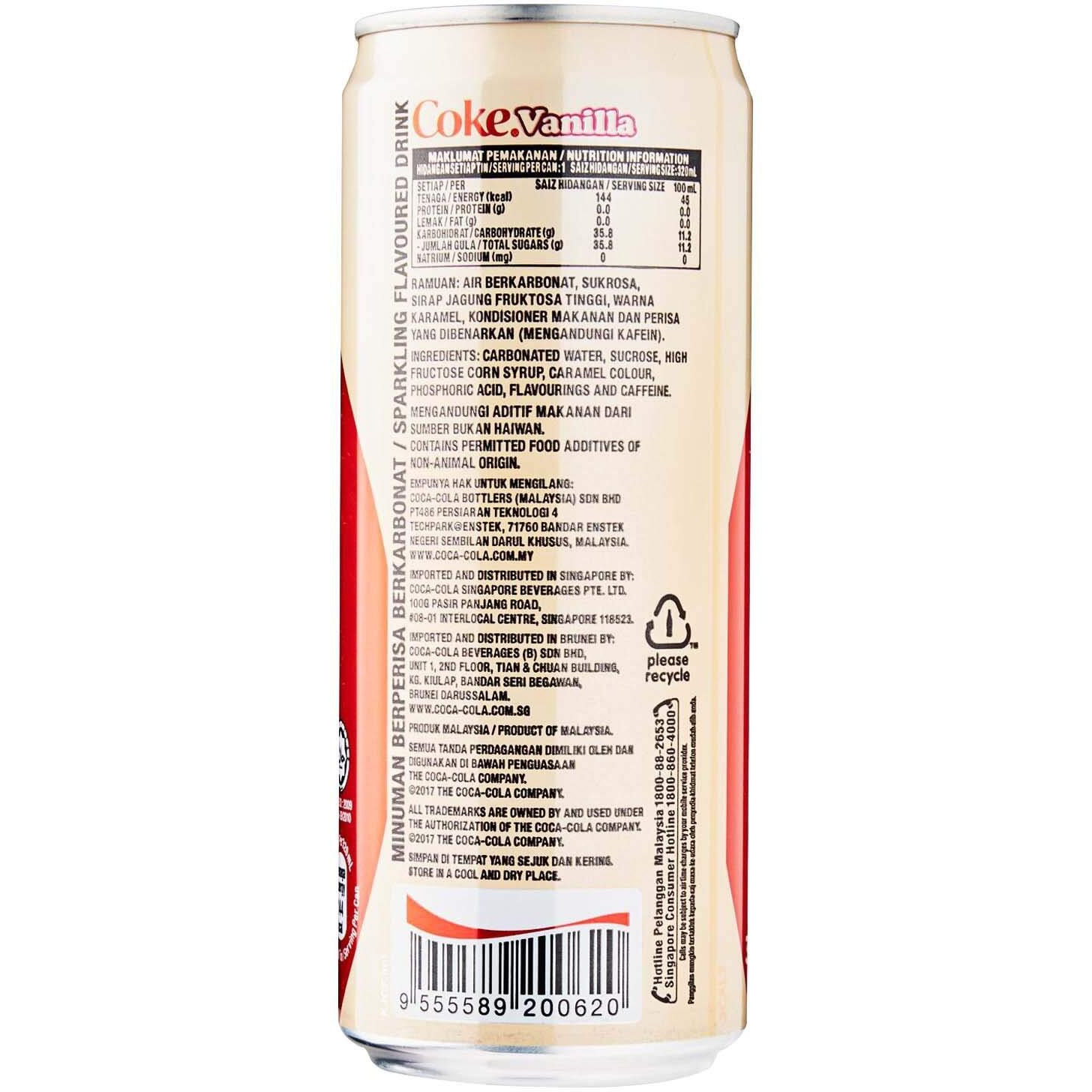 Coca-Cola Chefsneed Vanilla Flavour - 320Ml (Pack Of 24 Cans X 320Ml), Vegetarian