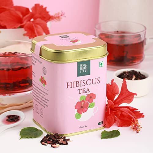 The Pahadi Story Hibiscus Flower Tea 50gm - Perfect Iced Tea for Summer - Naturally Dried Hibiscus Flowers Rich in Antioxidants