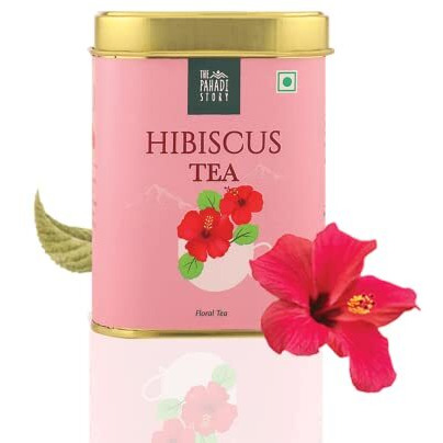 The Pahadi Story Hibiscus Flower Tea 50gm - Perfect Iced Tea for Summer - Naturally Dried Hibiscus Flowers Rich in Antioxidants