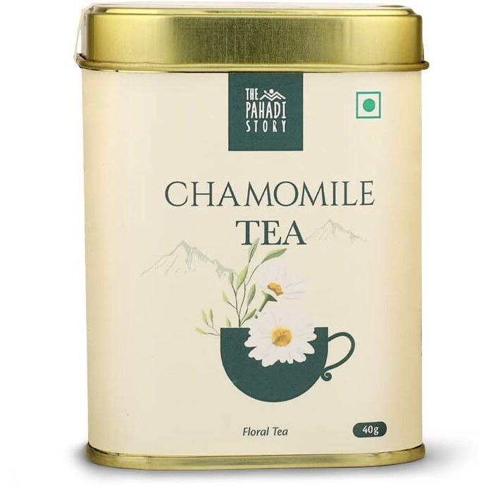 The Pahadi Story Chamomile Tea 40Gm, 100% Natural Whole Flower Bud Chamomile Herbal Tea For Relaxation And Better Sleep