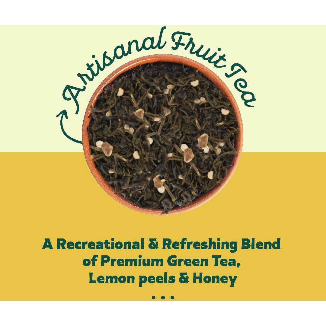 The Pahadi Story Detox Honey Lemon Tea-Delicious Blend Of Premium Green Tea Leaves, Real Honey, & Zesty Lemon-Antioxidant Rich & Soothing-Perfect For Relaxation & Digestive Support Tin, 40 Gram