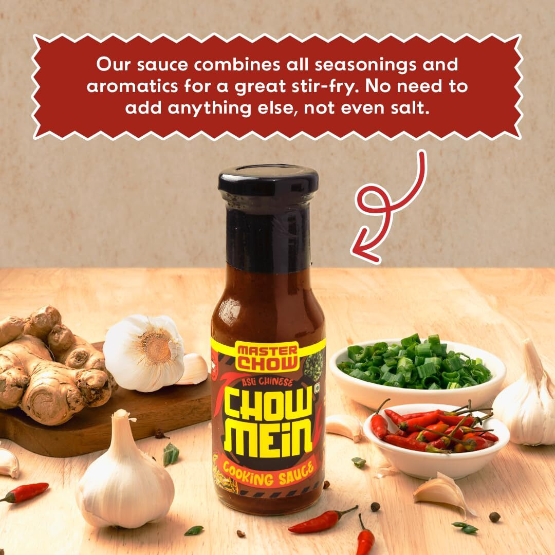 MasterChow Indo-Chinese Chowmein Sauce - Noodle Cooking Sauce | 220gms