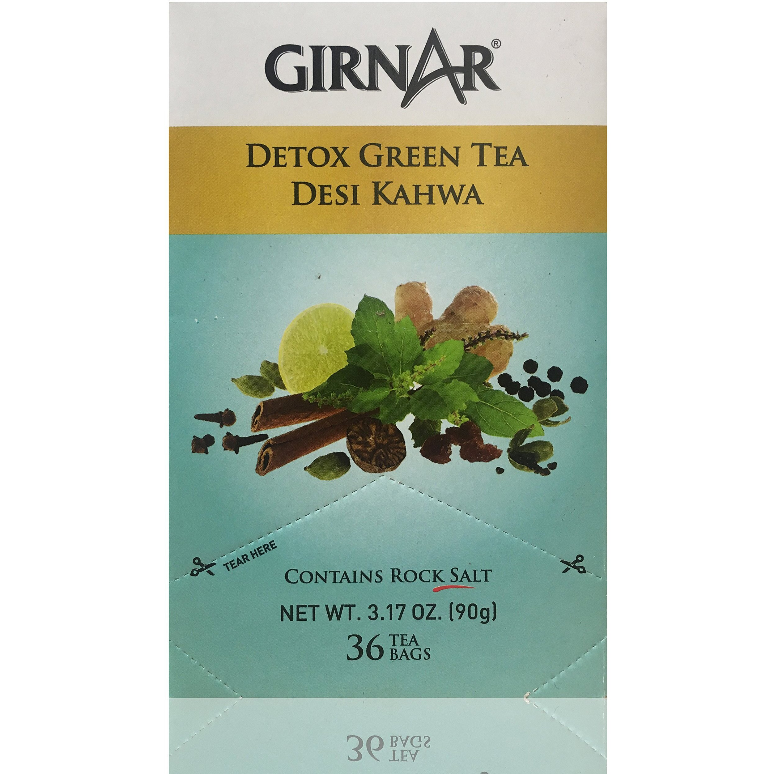 Girnar Detox Green Tea, 1080 Grams (Combo of 12)