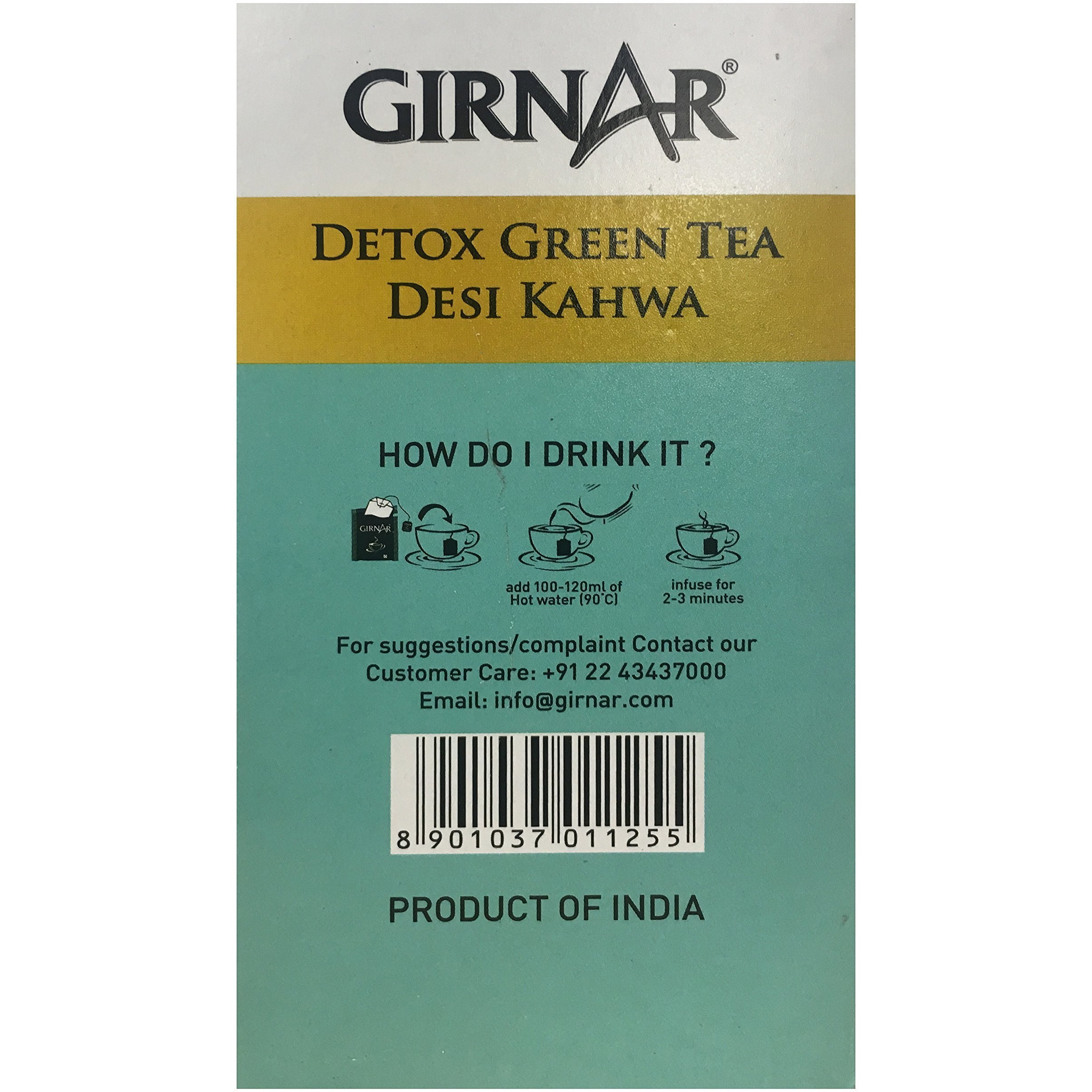 Girnar Detox Green Tea, 1080 Grams (Combo of 12)