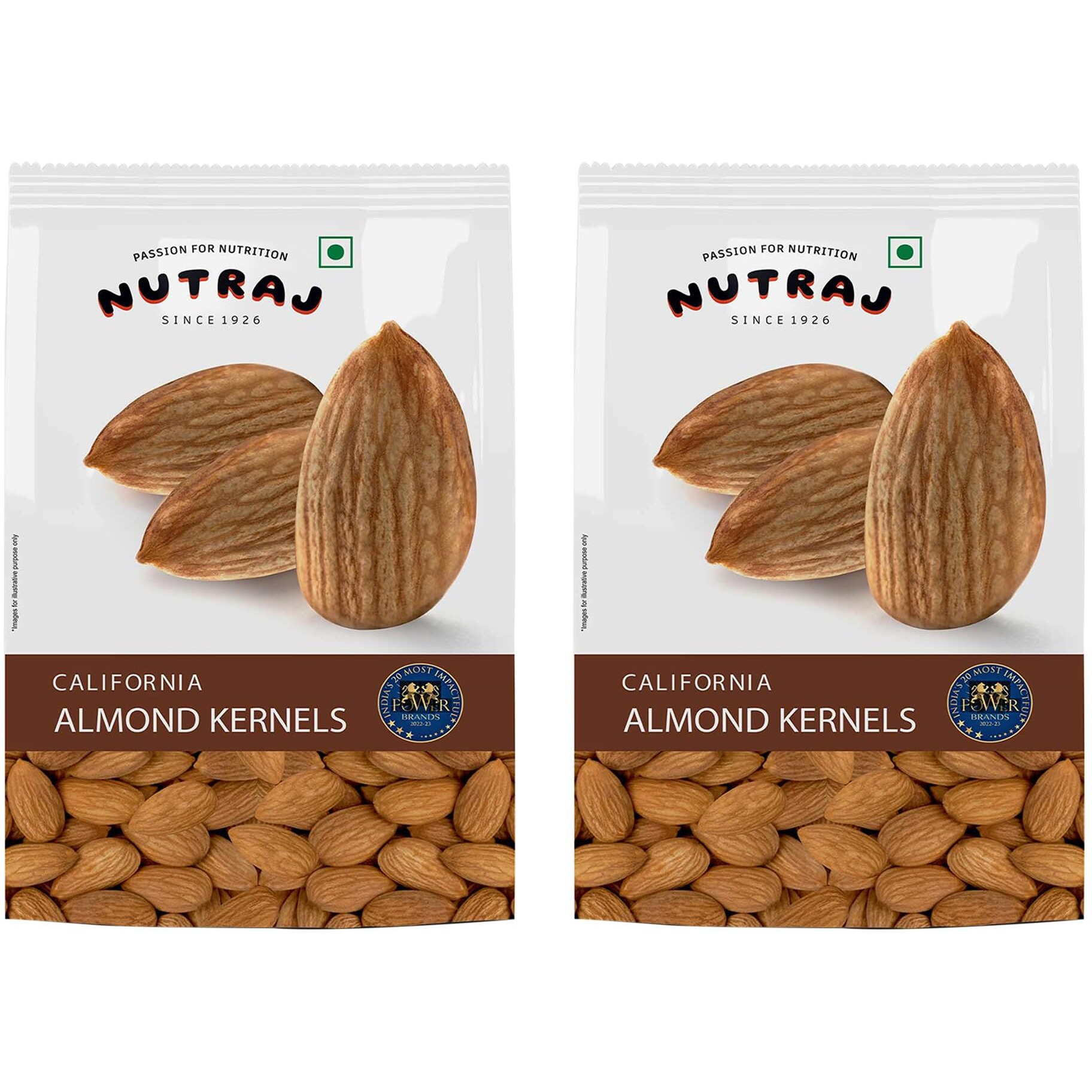 Nutraj Premium Raw California Almonds Whole Value Pouch Pack 2 Kg | 100% Natural and Quality Badam Giri | Dry Fruits Real Nuts