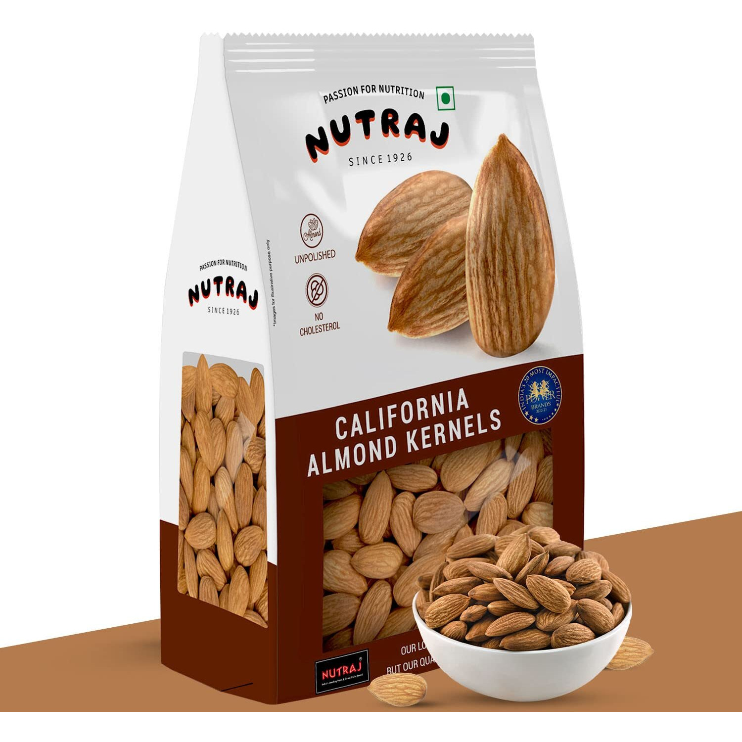 Nutraj Premium Raw California Almonds Whole Value Pouch Pack 2 Kg | 100% Natural and Quality Badam Giri | Dry Fruits Real Nuts
