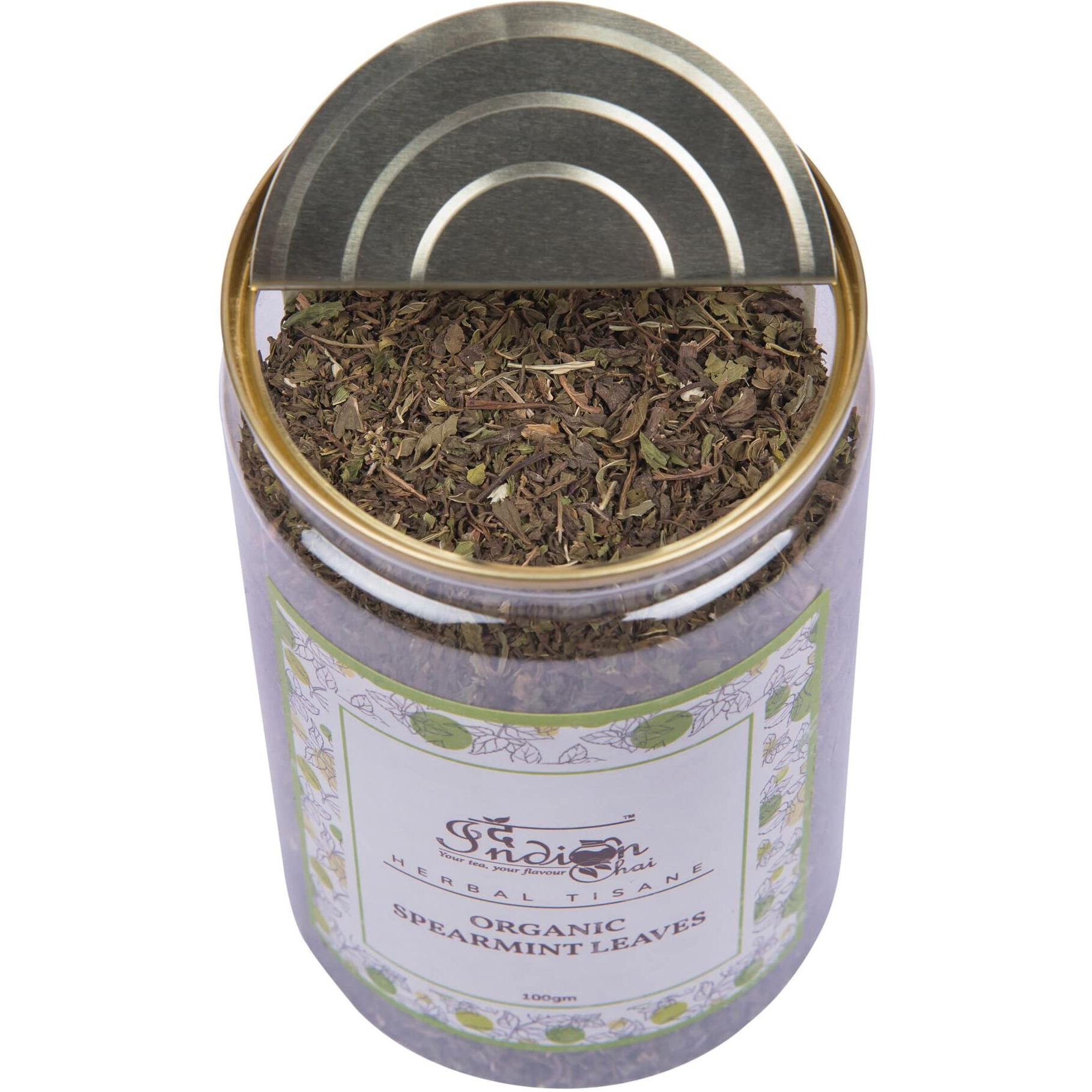 The Indian Chai Organic Spearmint Tea For Womens Pcod & Pcos|Helps With Hormonal Imbalance,Facial Hair & Acne|Improves Digestion|Relieves Stress|Herbal Tea|Caffeine Free|Loose Leaves-100 Gram