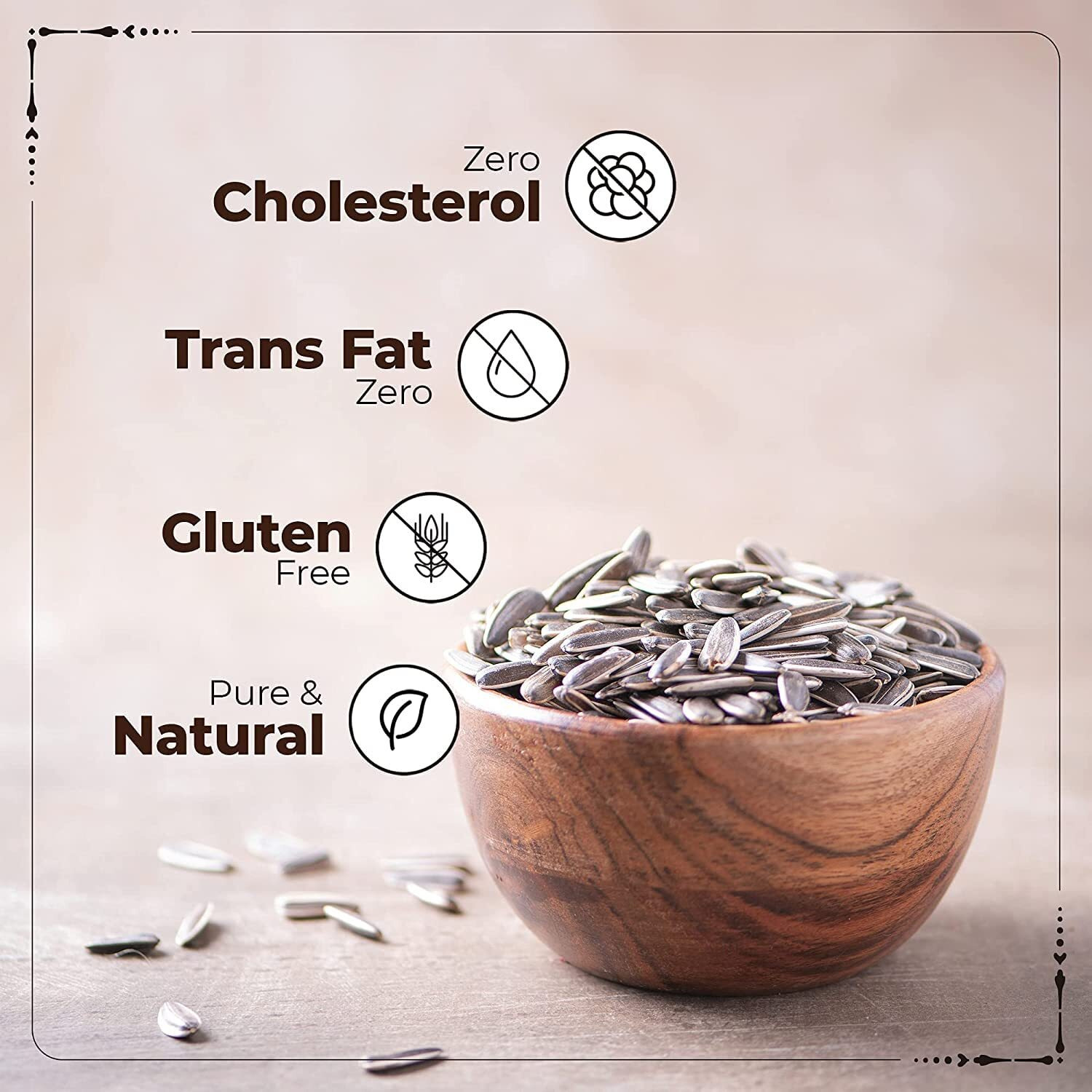 Nutri Organics Raw Sunflower Seeds for Eating 1kg, High in Protein and Fiber & Gluten free