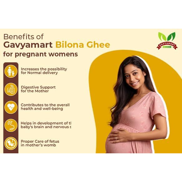 Gavyamart Bilona ghee 100% Fresh Pure Desi Kankrej Organic Non GMO Cow Ghee-Made Using Traditional Bilona Method - Glass jar pack (Pack of 6)