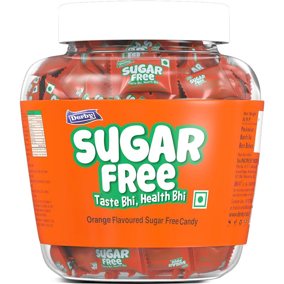 Derby Orange Flavoured Sugar-Free Hard Candies / 280gm