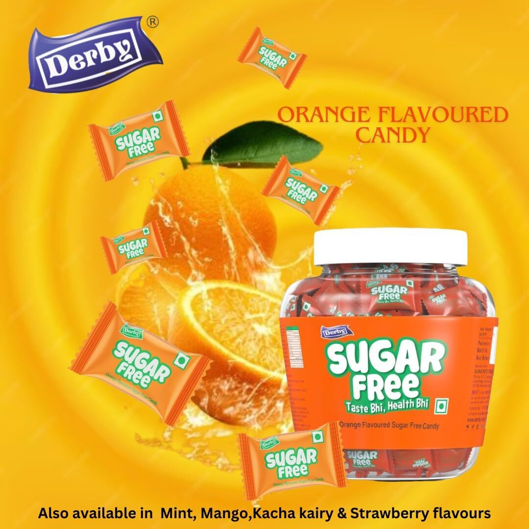 Derby Orange Flavoured Sugar-Free Hard Candies / 280gm