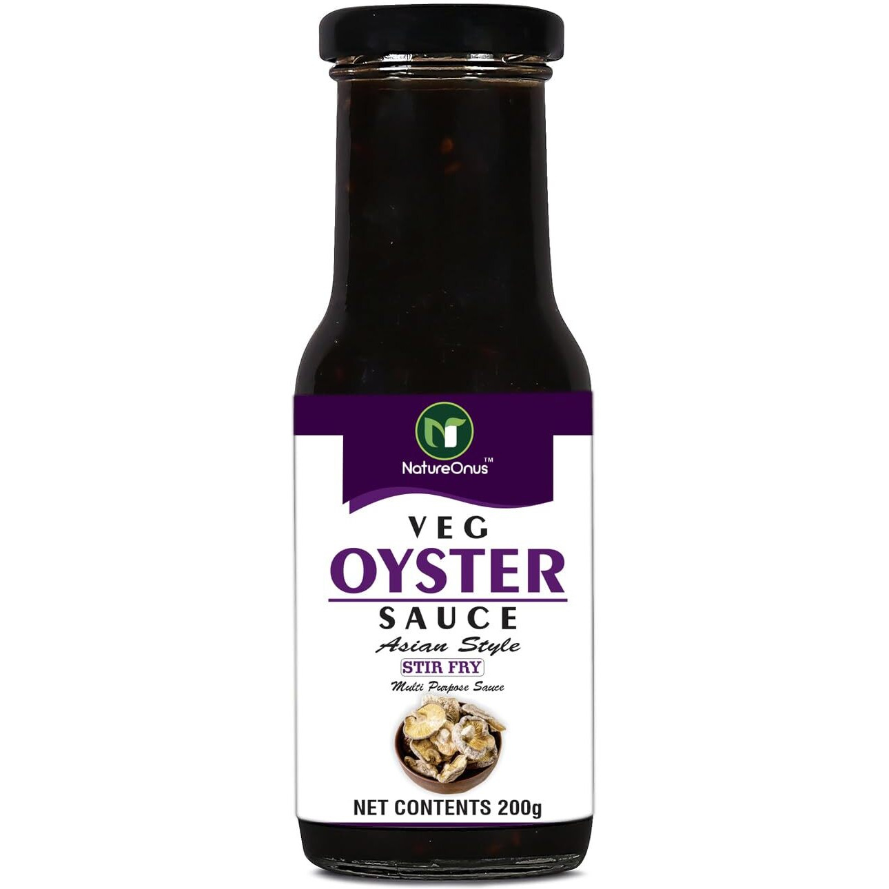 NATUREONUS Veg Oyster Sauce 200Gram|Thai Cuisine|Oyster Sauce Stir Fry For Cooking|Get Restaurant Style Taste|Use As Ingredient Or Condiment With Meat, Poultry, Vegetables & Noodles (Pack Of 1)